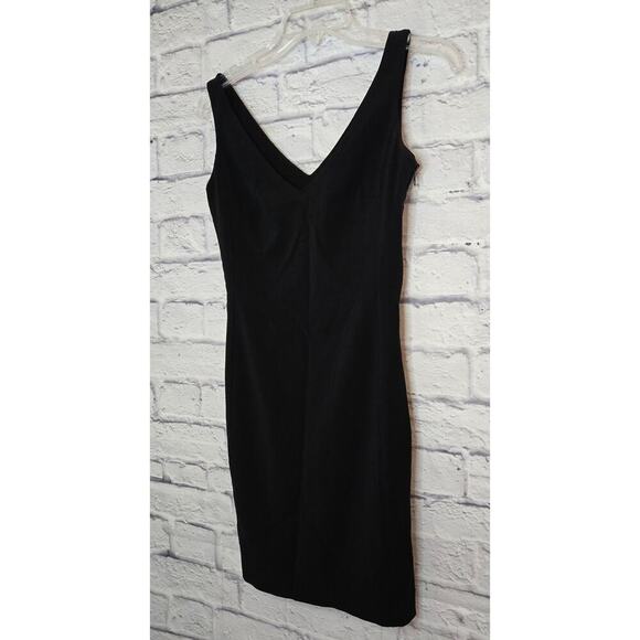 Piazza Sempione short mini black sleeveless wool dress size 38 or 8 cocktail - Picture 2 of 5